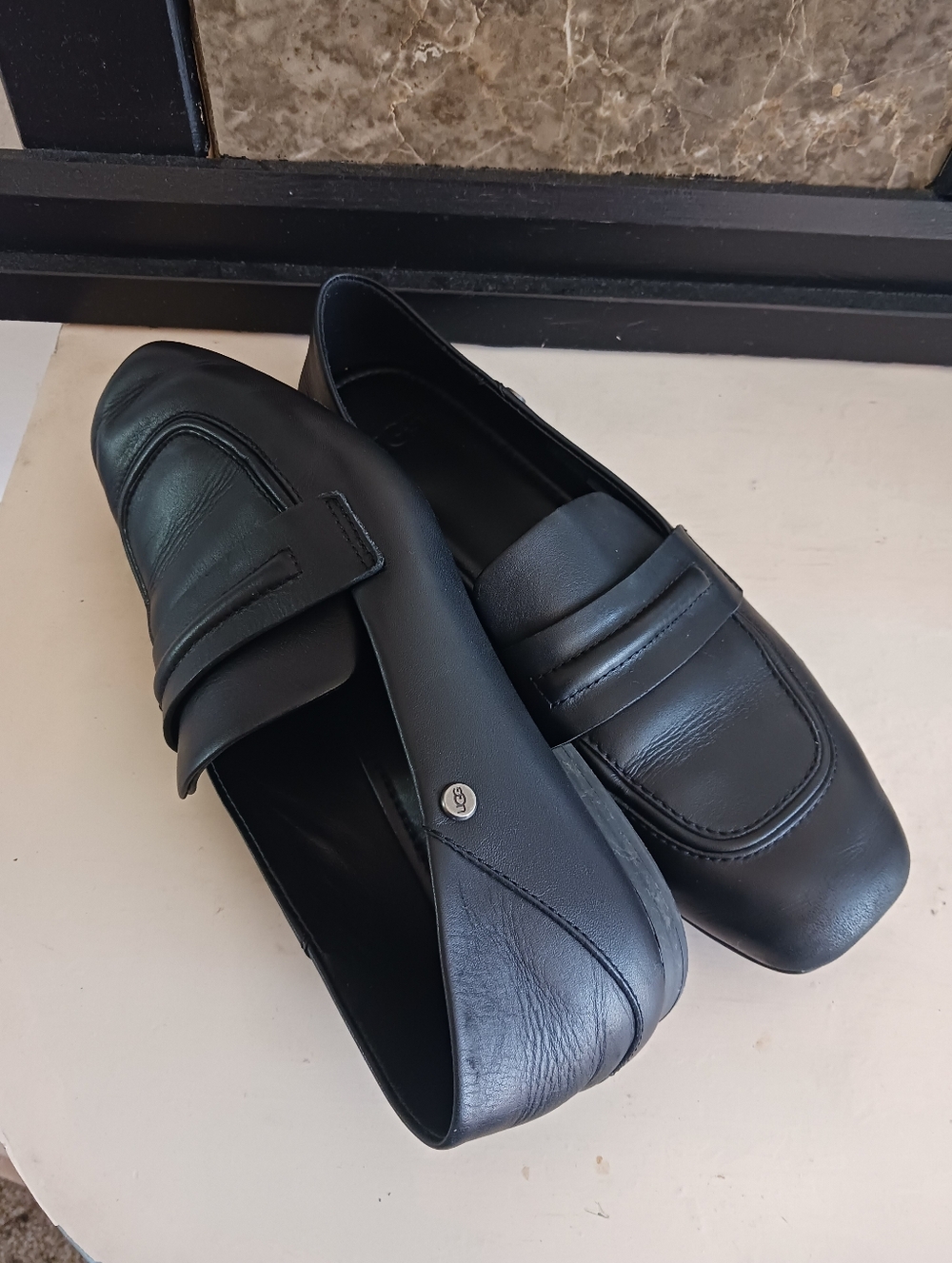 UGG Women's Black Leather Loafer